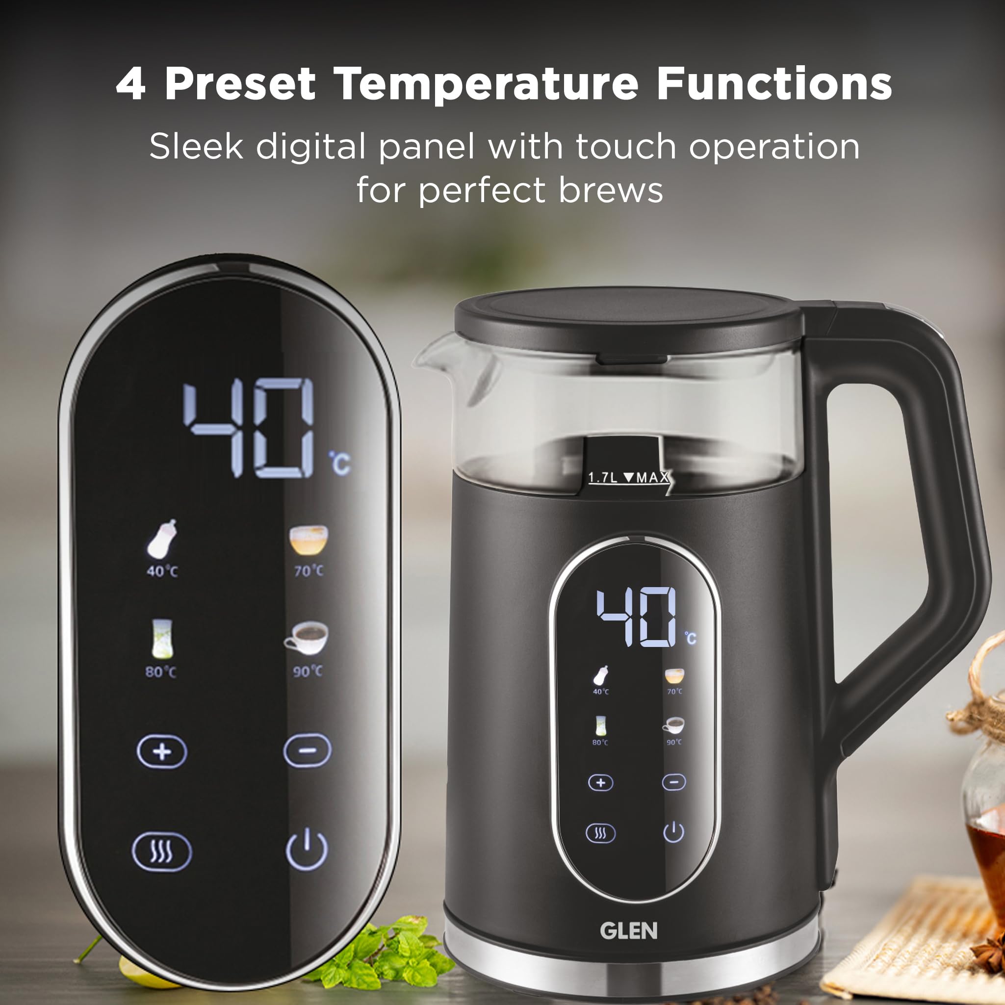 Glen Electric Kettle - Digital Touch Control -2