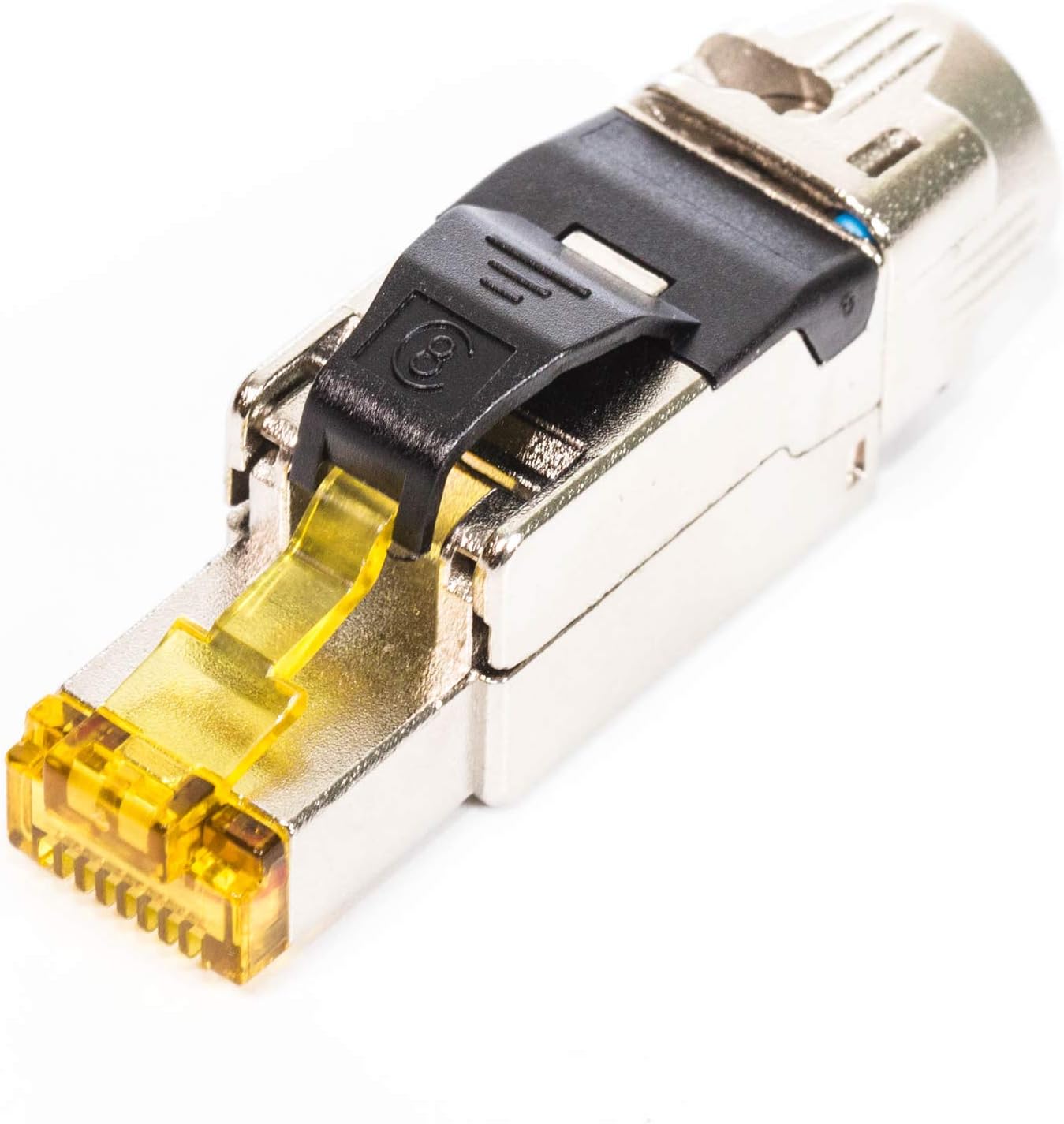 2-Pack Cat8 Tool-Free STP Shielded Field Installation Modular Plug / RJ45 Termination Plug Connector