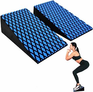 AHA Lifestyles Squat Wedge Blocks - 2 Pack - Non Slip Professional Squat Ramp for Heel Elevated Squats, Stretching, Calf Raise Platform, Slant Board Trainer for Fitness - Pushup, Weightlifting, Yoga - For Men and Women