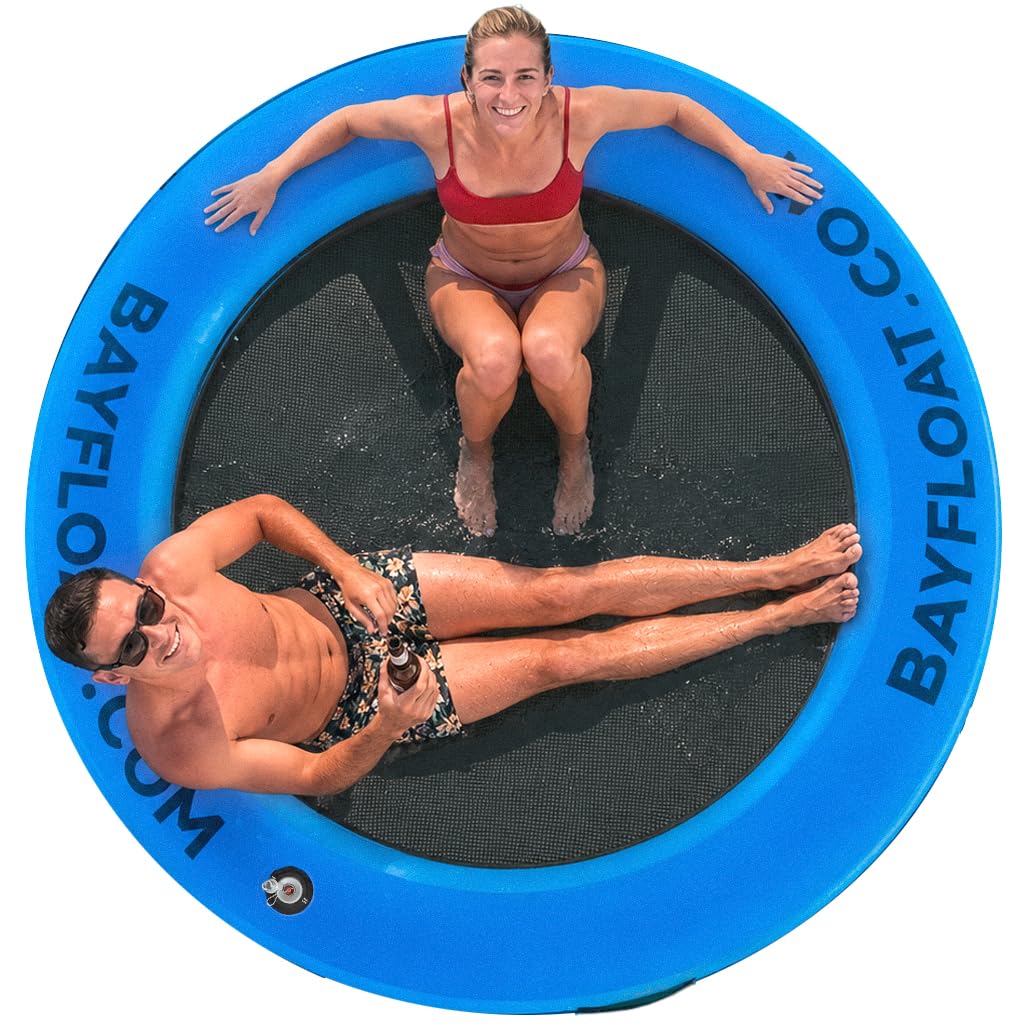 Capri 180 - Anillo Hinchable 2 o 3 Personas, Doble-Capa Dura, Anti-Medusas, Azul, Plataforma Flotante, Flotador Hinchable