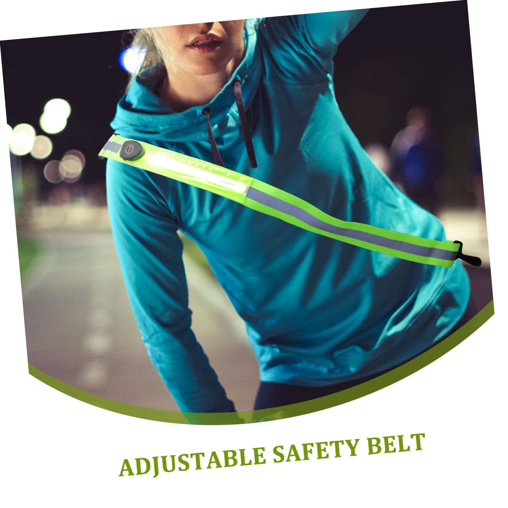 BESPORTBLE 3pièces Réfléchissante LED Rechargeable pour Course Sangle Ajustable Et Haute Visibilité pour Jogging Et Cyclisme