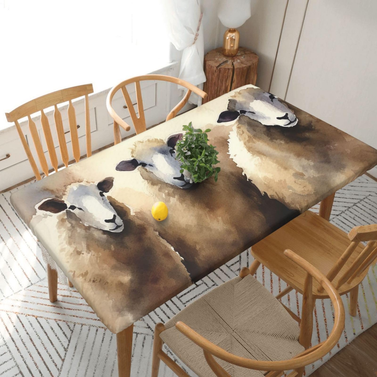 Nappe rectangulaire à motif pour repas en famille et pique-nique