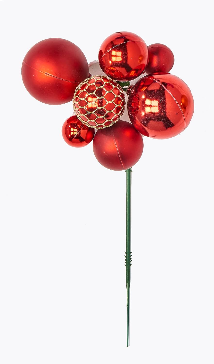 Christmas Ball Pick x 7, Red, Set of 12