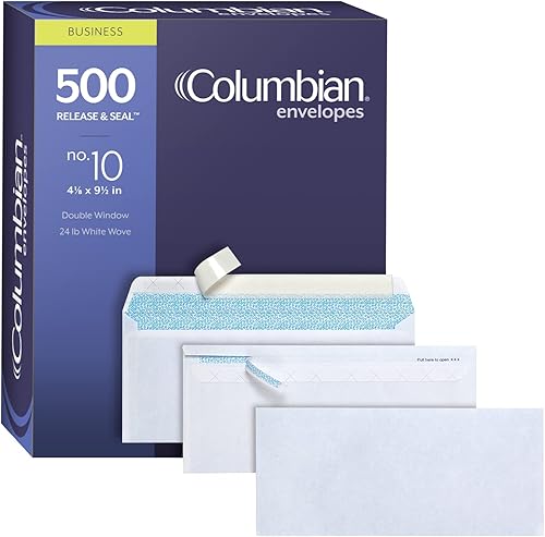 Columbian Sobres de seguridad #10, 500caja, sin ventana, 4-18 x 9-12 pulgadas, autosellado, SimplySafe a prueba de manipulaciones, blanco (COLO180) disponible en Yaxa Costa Rica
