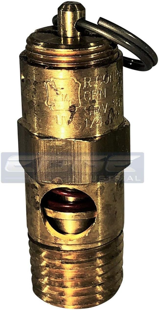 Conrader Brass ASME Approved Safety Valve, 125 psi Set Pressure, 1/4" Male NPT