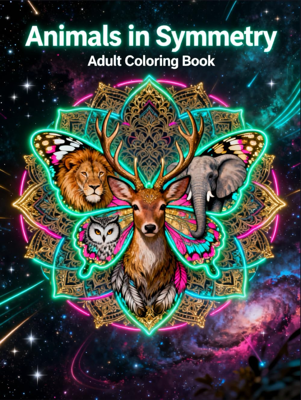 Animals in Symmetry: A Stress-Relieving Adult Coloring Book Featuring Intricate Symmetrical Animal Designs (Symmetry Art: Adult Coloring Series)