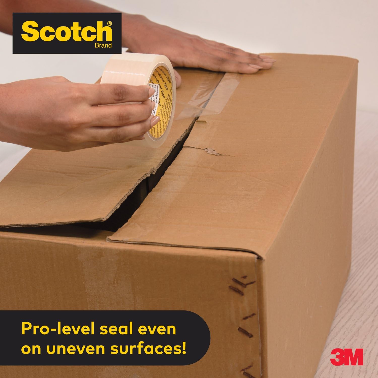 Scotch 3M BOPP Packaging Transparent Tape | 48mm x 50 Meter | Pack of 2 | Strong adhesive sealant | for Packaging, Decorating and DIY