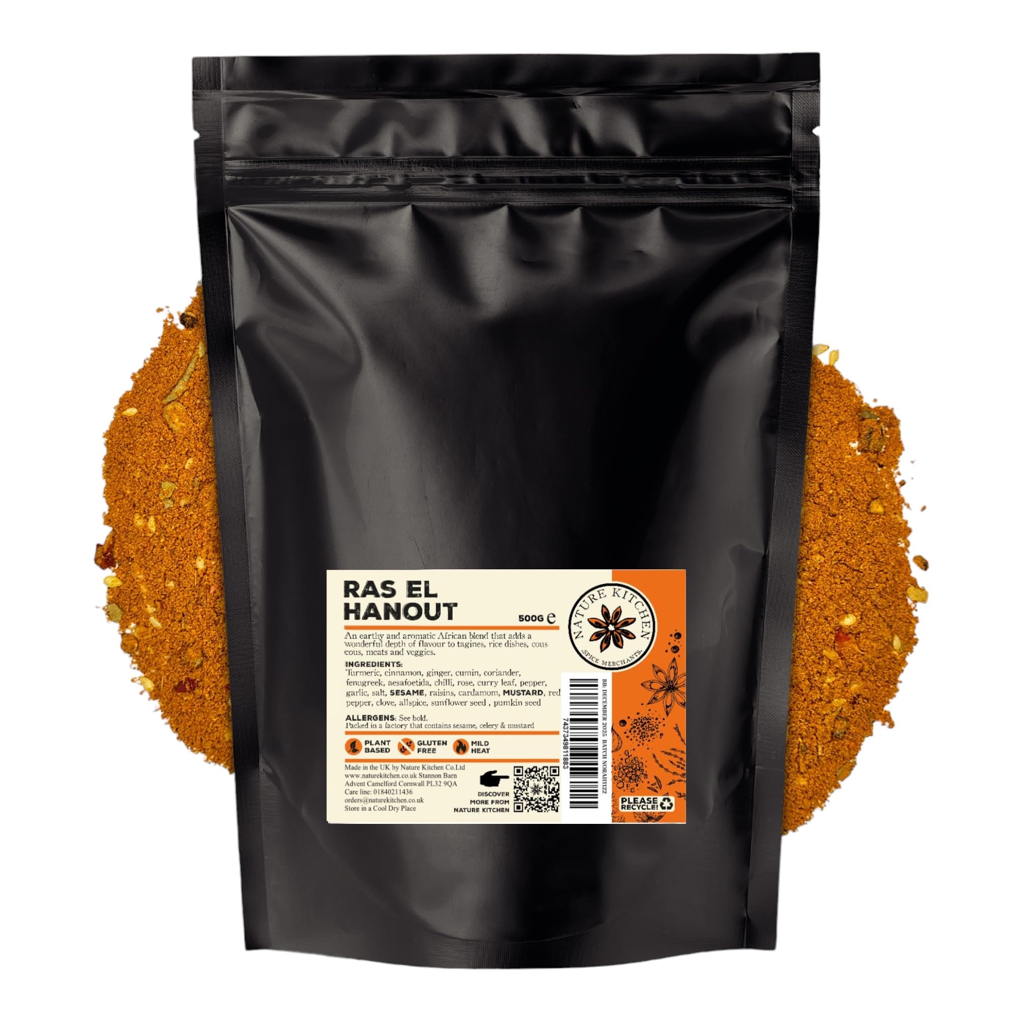 Nature Kitchen Shawarma Seasoning 500g Mild, Premium Middle Eastern Spice Blend, Gluten Free, Vegan Seasoning for Kebabs, Chicken, Wraps, Marinades and Everyday Cooking — view 46
