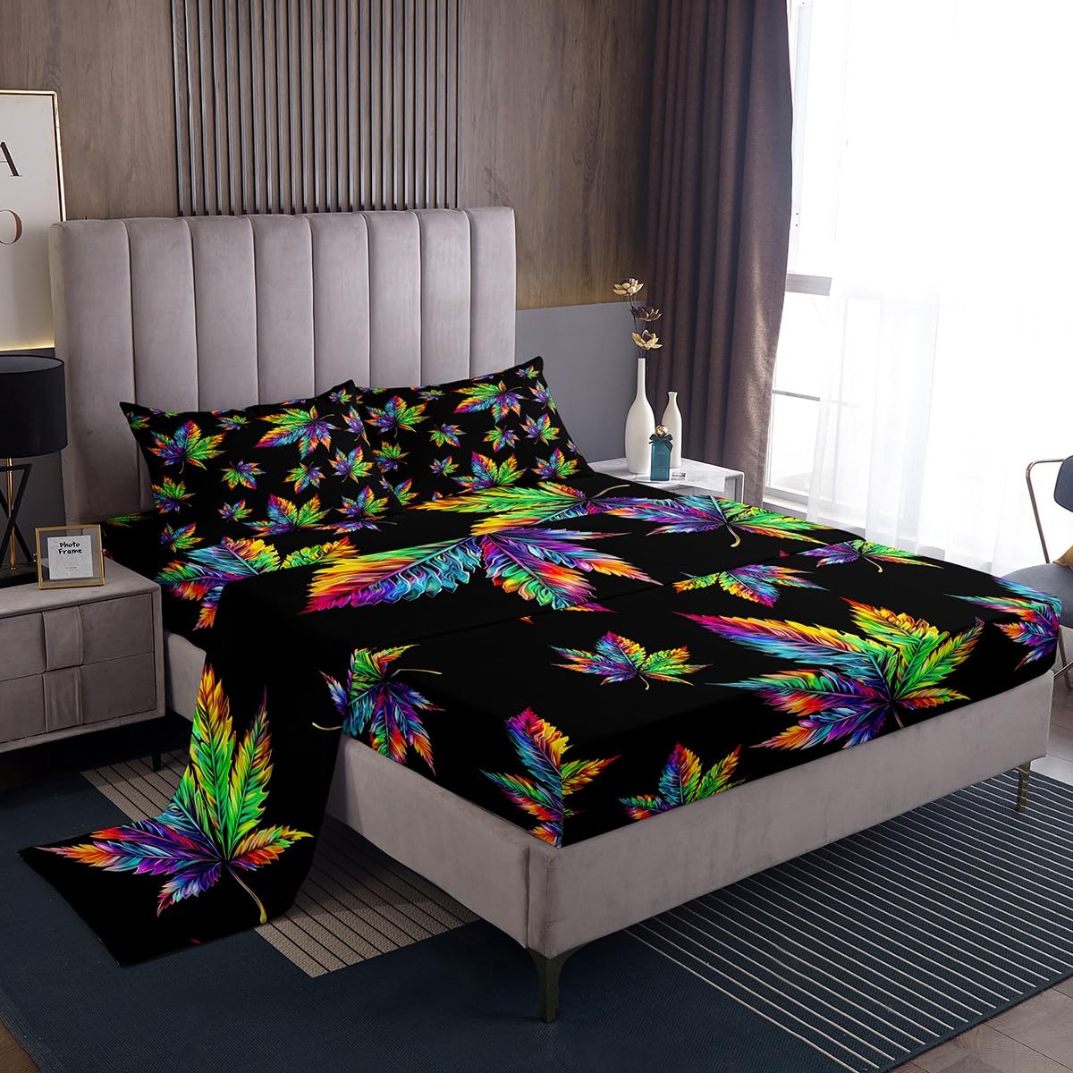 Linge de lit rustique à motif botanique pour transformer l'ambiance d'une chambre d'adulte