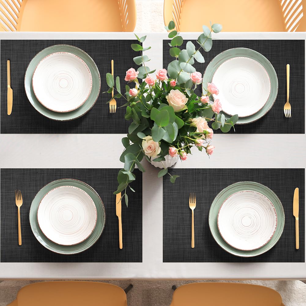 AUAUY Table Mats Set of 6, Non-Slip Heat Resistant Place Mats - Image 3
