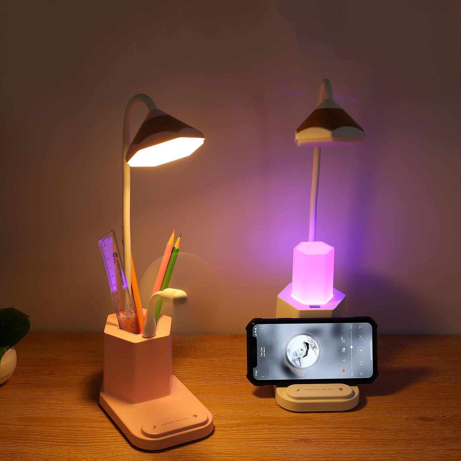 Amazon.co.jp: デスクライト LED USB扇風機付 電気スタンド 二段階調色 