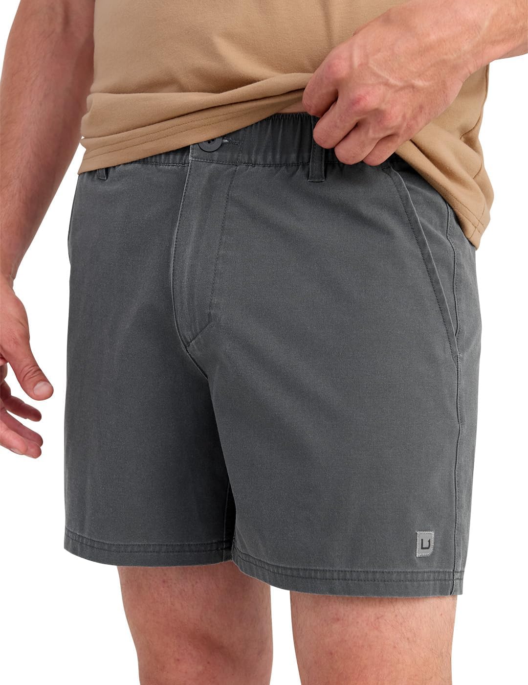 HUK Men's Next Level Camp Shorts 6" Performance Fishing Shorts, Lightweight, Quick-Dry, Elastic Waistband