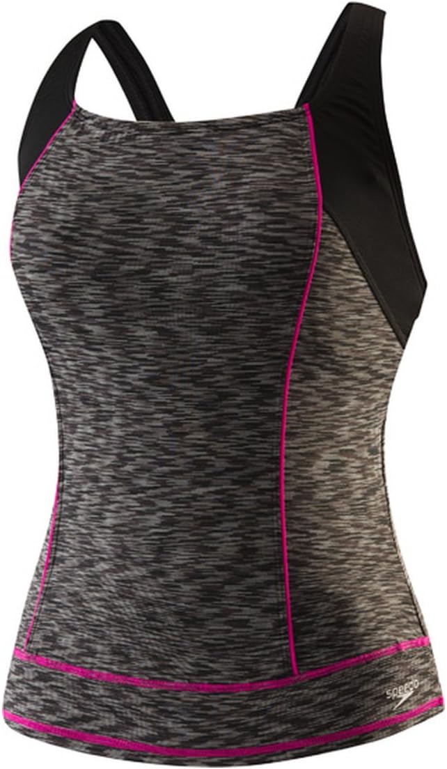 Speedo Women's Aquatic Space Dye Ultraback Tankini Swimsuit Top