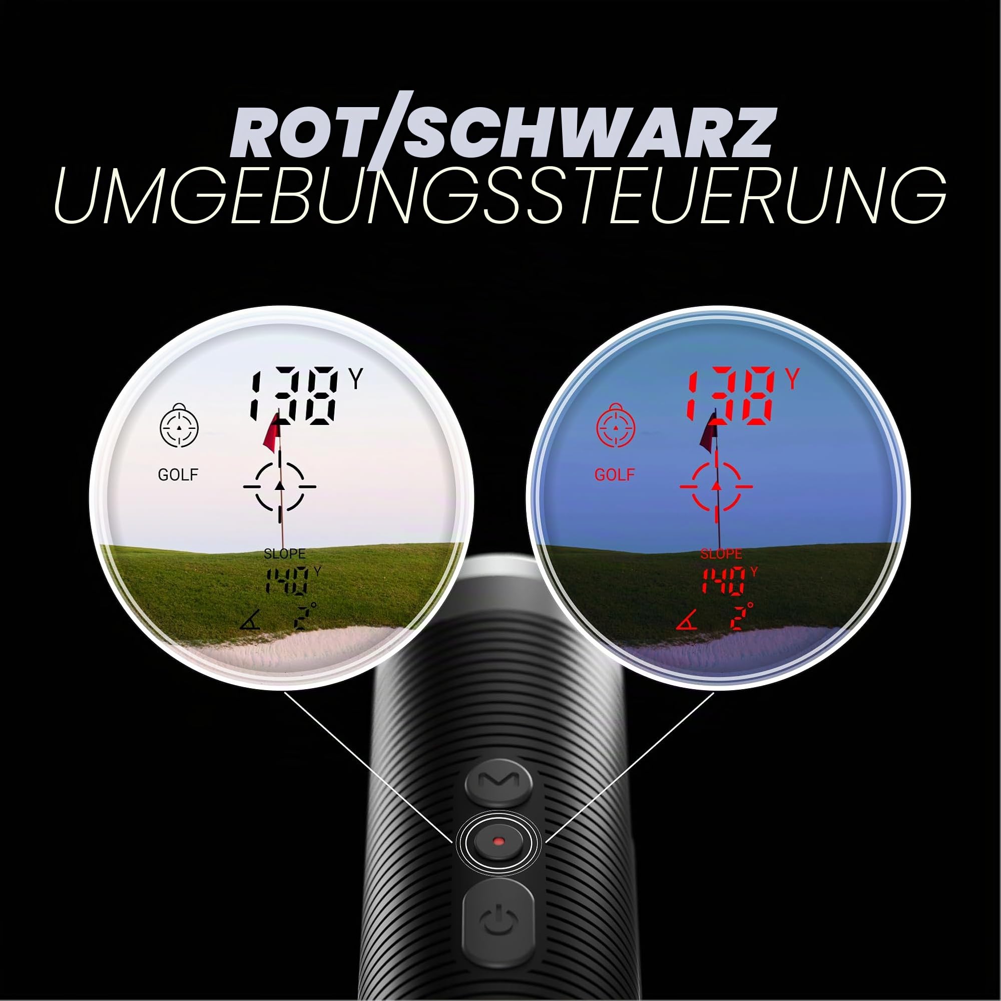 Blue Tees Golf Series 3 Max+ Golf Entfernungsmesser mit Neigungsschalter, 1000 Yards Entfernungsmesser, 7-fache Vergrößerung, Laser-Entfernungsmesser, Neigungsmessung, Magnetleiste,