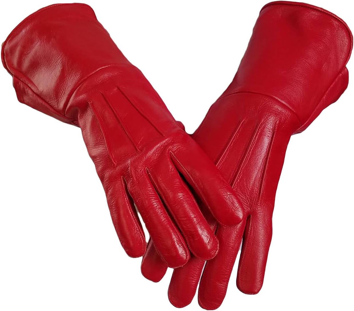 Medieval Gauntlet Leather Cosplay Gloves Long arm Cuff