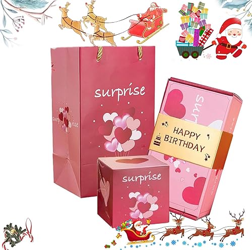 Miniatura 1 de Smilamo Seeroze - Caja de regalo sorpresa, Joyjoyset, juego de caja de regalo sorpresa, caja sorpresa para dinero, cajas de regalo creativas de