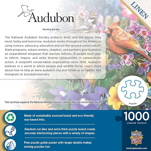 Miniatura 3 de MasterPieces Rompecabezas de 1000 piezas para adultos, familia o jóvenes, jardín matutino, 19.25 x 26.75 pulgadas