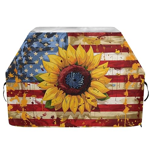 Premium Grill Cover Waterproof Bright Rainbow Wave Barbecue Cover Fade