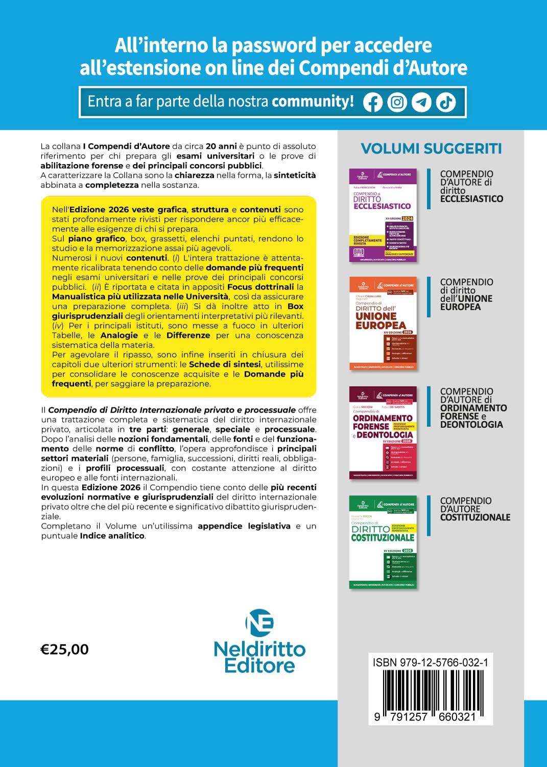 Compendio di diritto internazionale privato e processuale 2026
