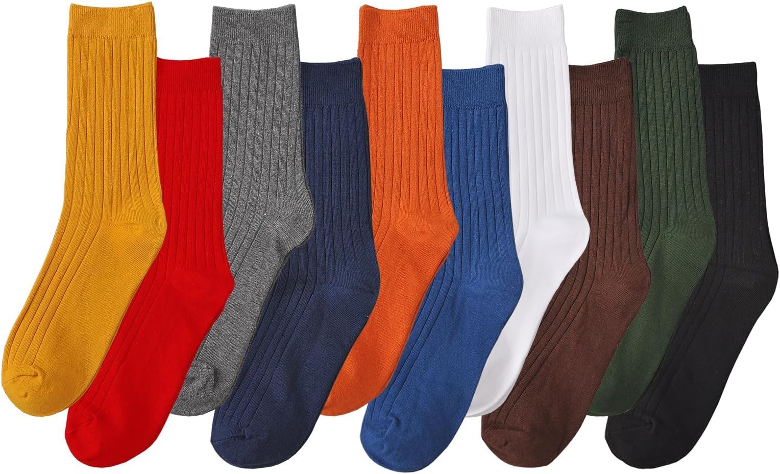 Men Coloured Cotton Socks Unisex Novelty Solid Dress Sox Colorful Fashion Fun 6-13 Casual Crew Business Sports