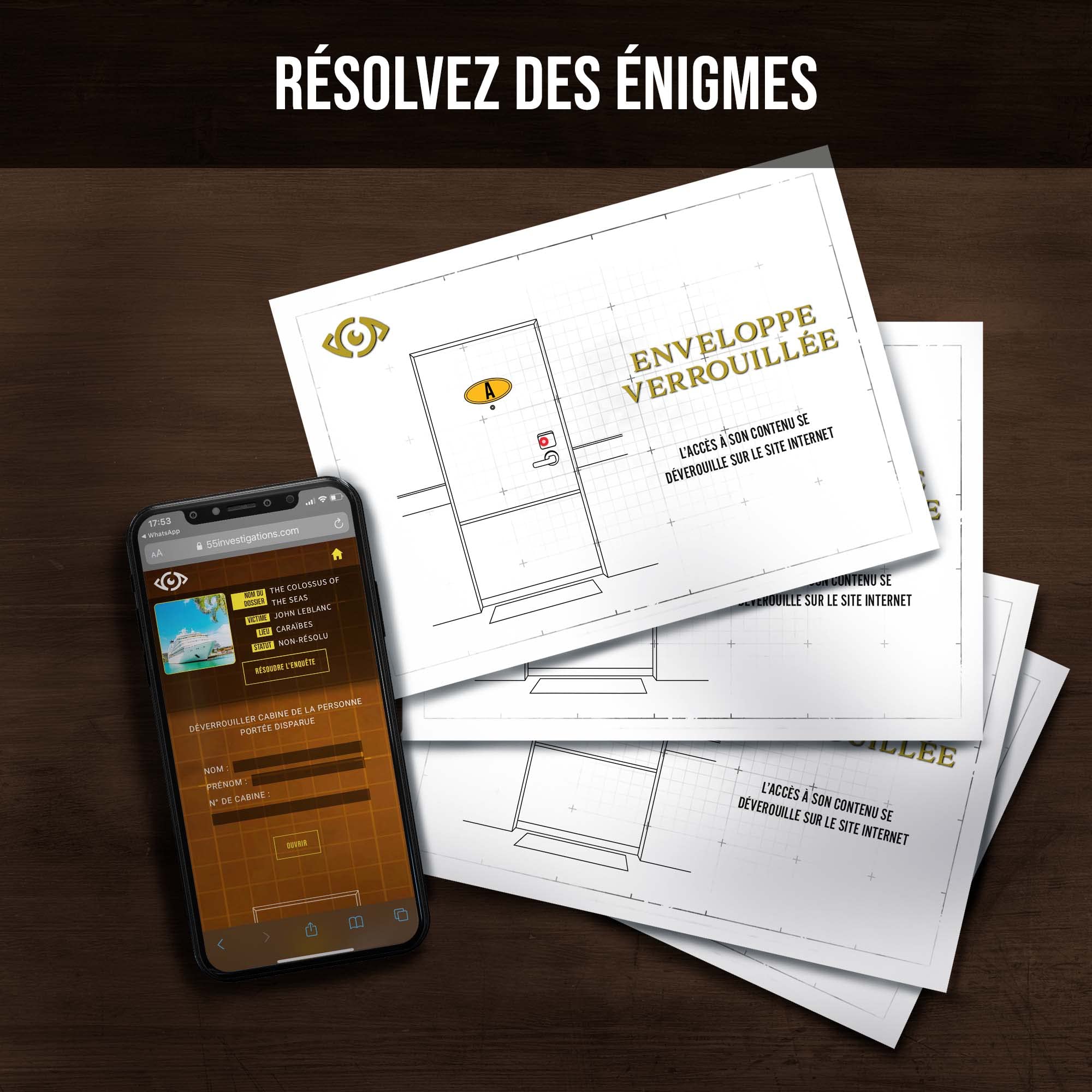 Dossiers Criminels - Disparition Aux Caraïbes : John Leblanc Est Porté Disparu - Jeu de Societe Escape Game - Jeu d’Enquête Immersif et Collaboratif, 1-6 Joueurs