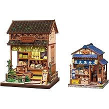 CUTEBEE Book Nook Kit - DIY Miniature House Kit for Adults, Dollhouse Booknook Tiny House Bookshelf Decor 3D Wooden PuzzleKanmi-dokoro Kurihara&Fukuoka Mentaiko Kitchen