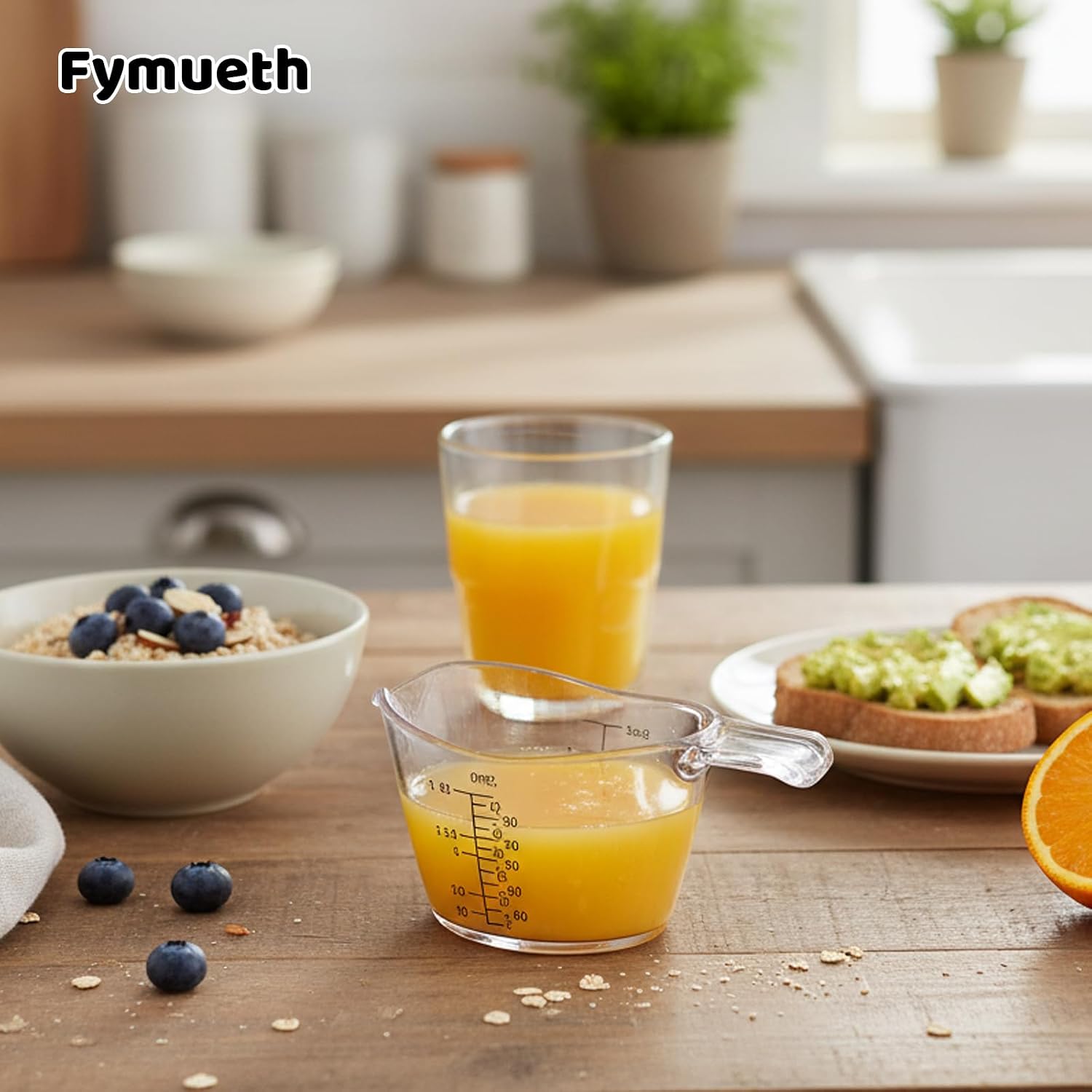 3Pcs 2oz/60ml Measuring Cup, Mini Measuring Cup, Small Measuring Cups for Precise Ingredient Measurement, Dual Sided Scale Transparent Acrylic Plastic Cup for Baking and Cooking