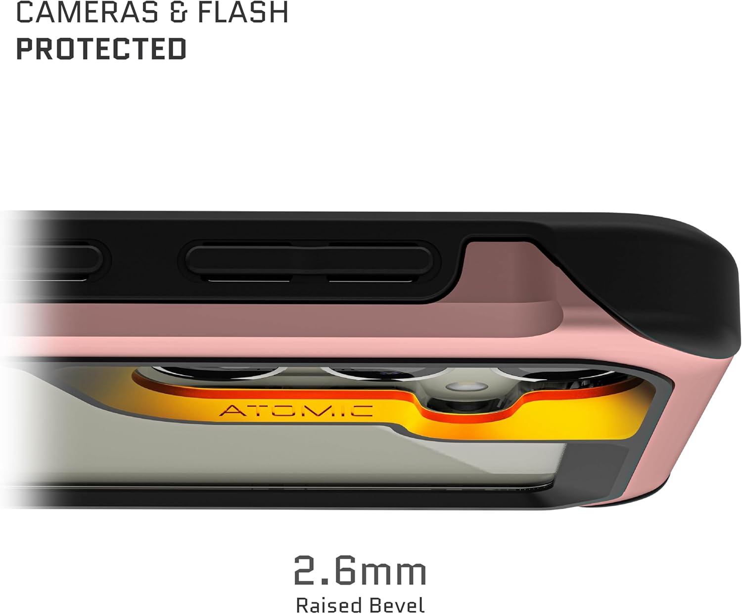 Ghostek Atomic Slim Phone Case for Galaxy S24 with Shockproof Military Grade Aluminum Bumper, Clear Back and Wireless Charging Compatible Cover Designed for 2024 Samsung Galaxy S24 (6.2") (Pink)