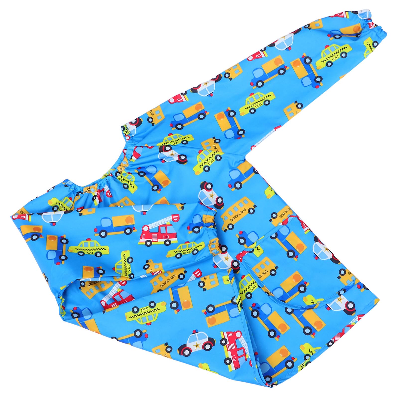 KESYOO Tablier de peinture pour blouse d'art bleu manches longues taille S Polyester résistant aux taches Vêtements de protection réutilisable pour dessin et travaux manuels