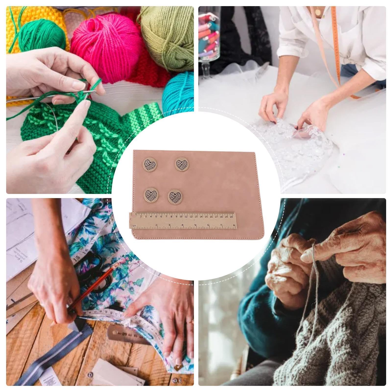 Support Magnétique Pour Patron De Tricot - Tableau Avec Aimants, Règle Et Sac - Portable, Pliable (Rose) - 8
