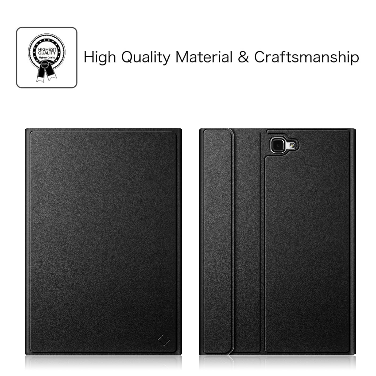 FINTIE Tastatur Hülle für Samsung Galaxy Tab A 10,1 Zoll 2016 T580N/ T585N Tablet - Ultradünn leicht Schutzhülle mit magnetisch Abnehmbarer Drahtloser Deutscher Bluetooth Tastatur, Schwarz