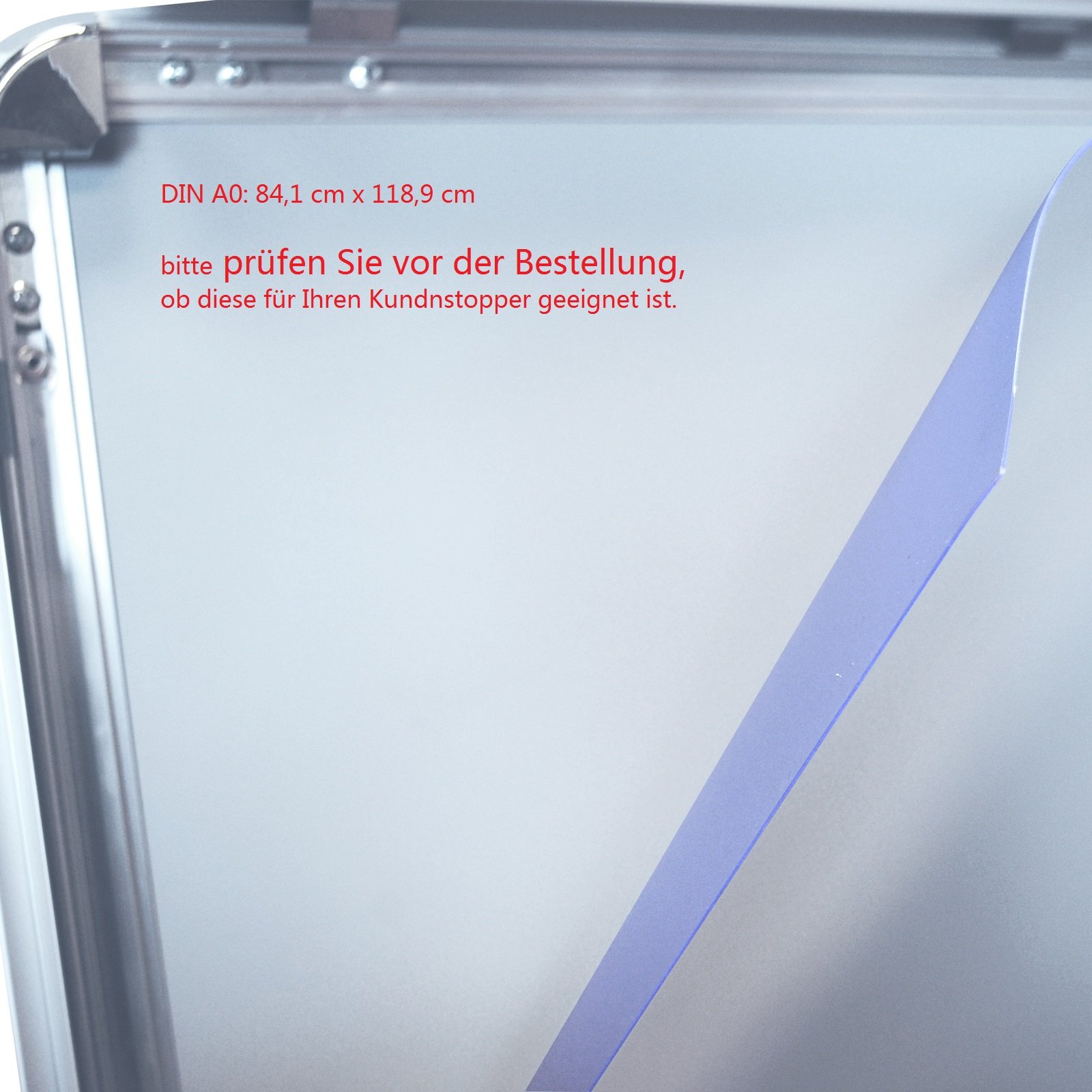 10 Stück DIN A0 (84,1 cm x 118,90 cm) Ersatzfolie Schutzfolie Folie für Kundenstopper Klapprahmen