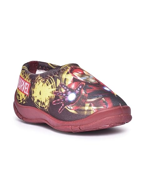 Marvel Avengers Kids Boys Brown/Red Lycra Shoes by Toothless Walking