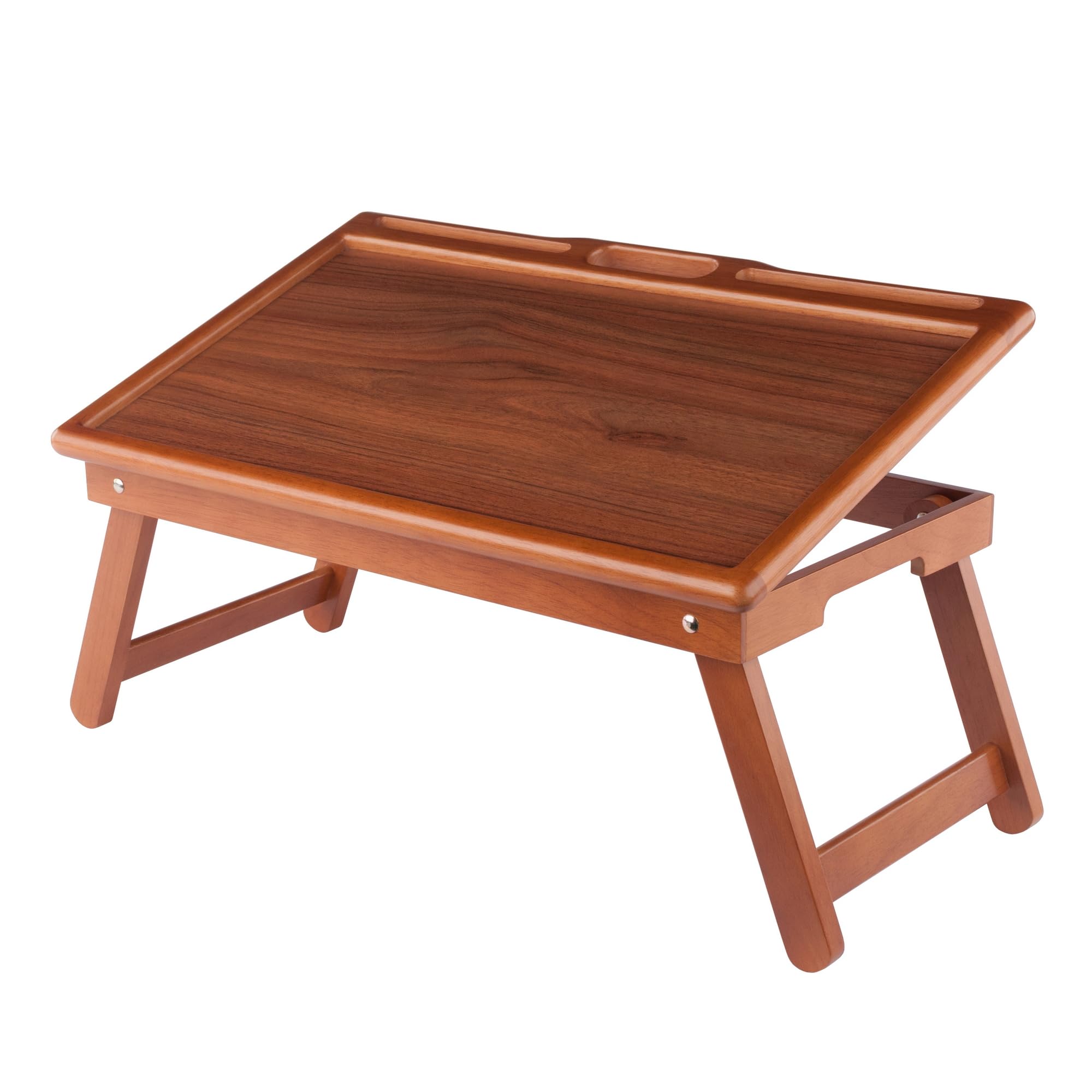 Amazon.com: Winsome Arlo Breakfast Tray with Flip Top Teak Finish