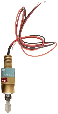 FS-550 Series Brass High Pressure Flow Switch, Paddle Type, 15.0-52.0 gpm Flow Setting Adjustment Range, 1" NPT Male