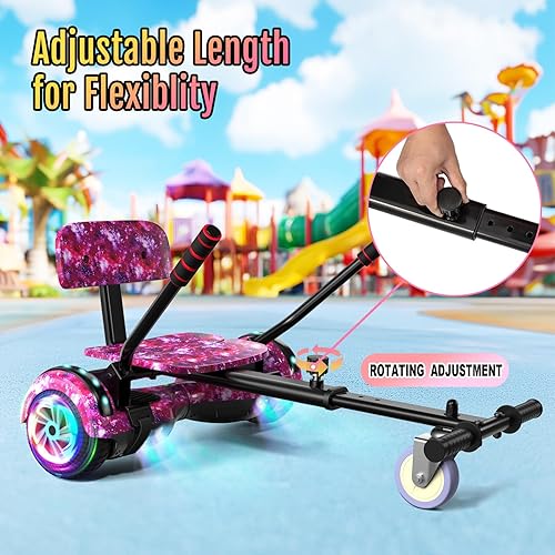 Miniatura 4 de Scooter Seat Attachment, Scooter with Go Kart for Kids Boys Girls Adults, LED Lights, Bluetooth(Include Go-Kart)