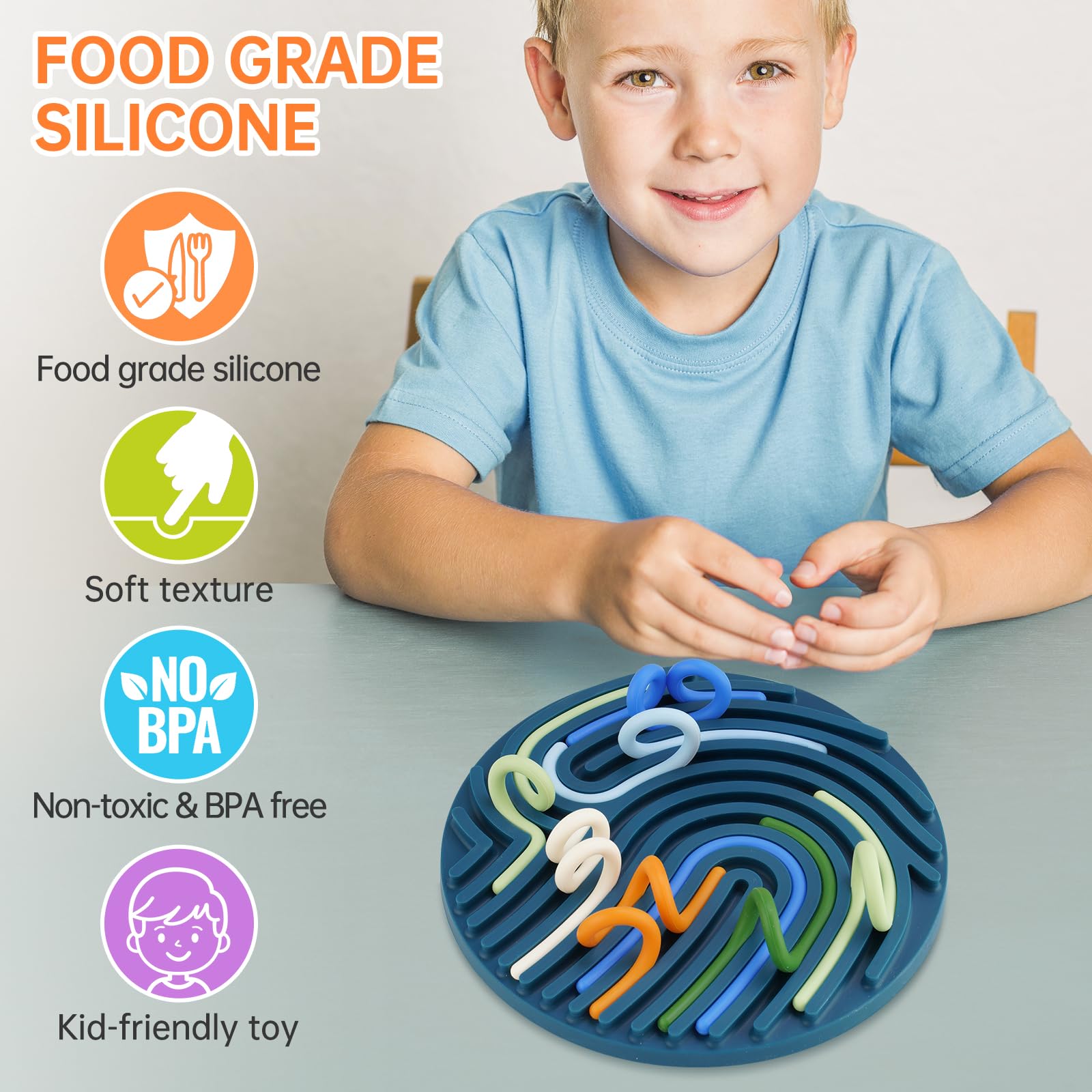 Luckynono 3D Sensorik Board Grün - Silikon Aktivitätswürfel Für Feinmotorik