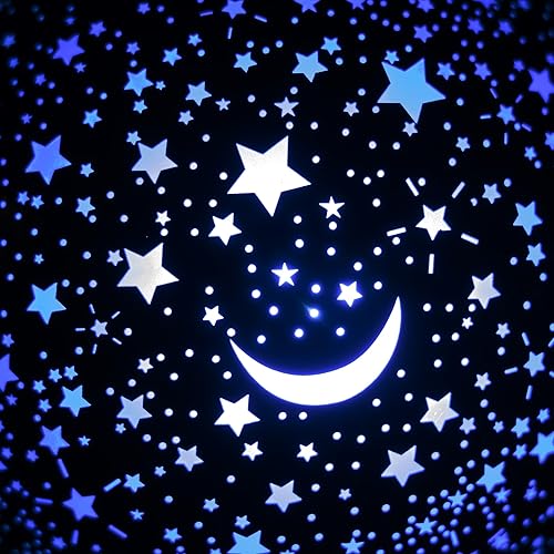 Miniatura 7 de Zadro Luz nocturna LED de estrella para habitación de niños, proyector de estrellas con globo de noches estrelladas multicolor y variedad de sonidos