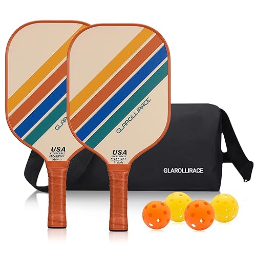 Pickleball Paddles Set of 2 | 4 Pickleball Rackets, USAPA