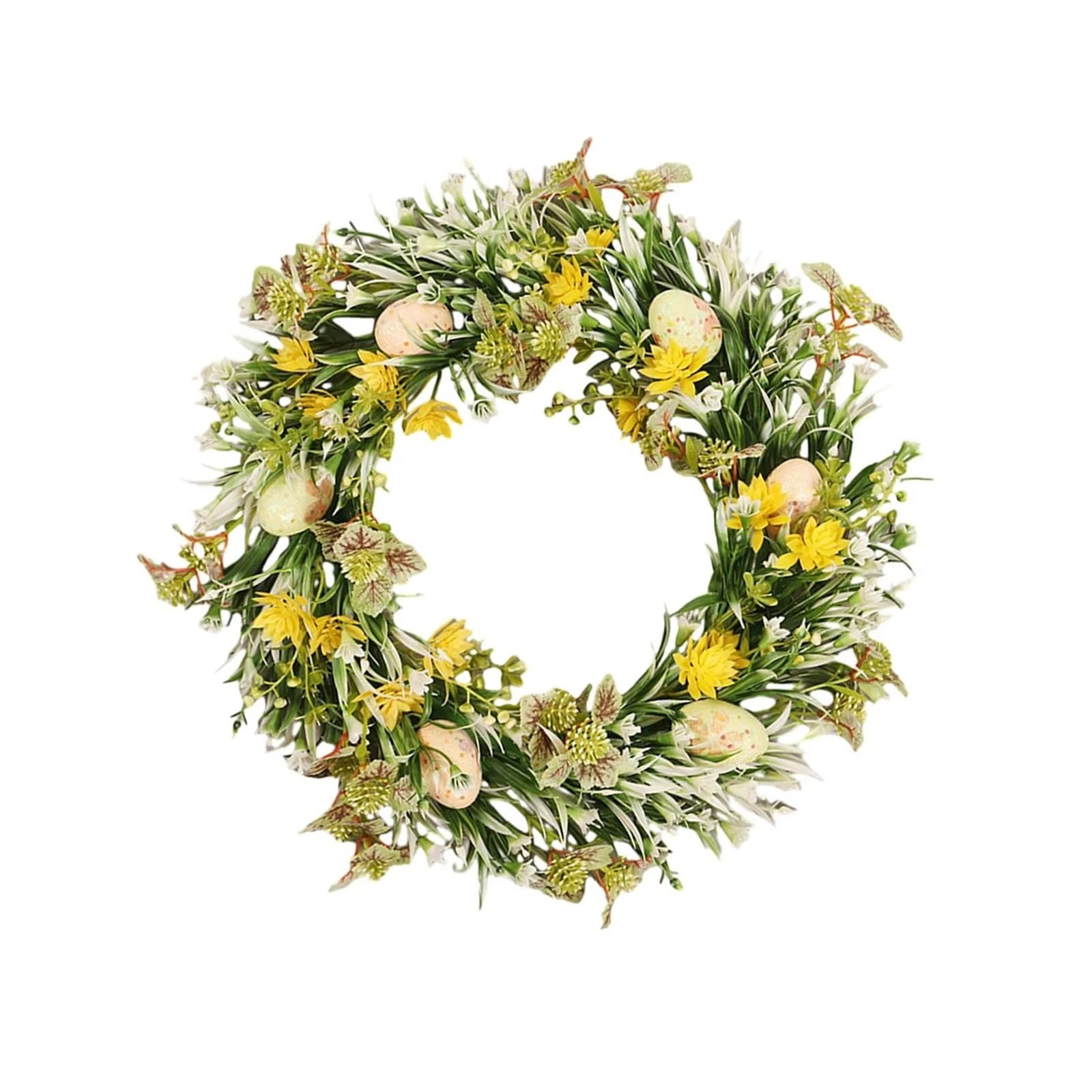 Door Wreath Easter Egg Wreath, Artificial Flower Front Door Window Garland, For Farmhouse Festival Party Decor