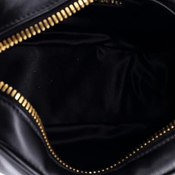 Pre-Loved Logo Embossed Camera Bag Leather, Black
