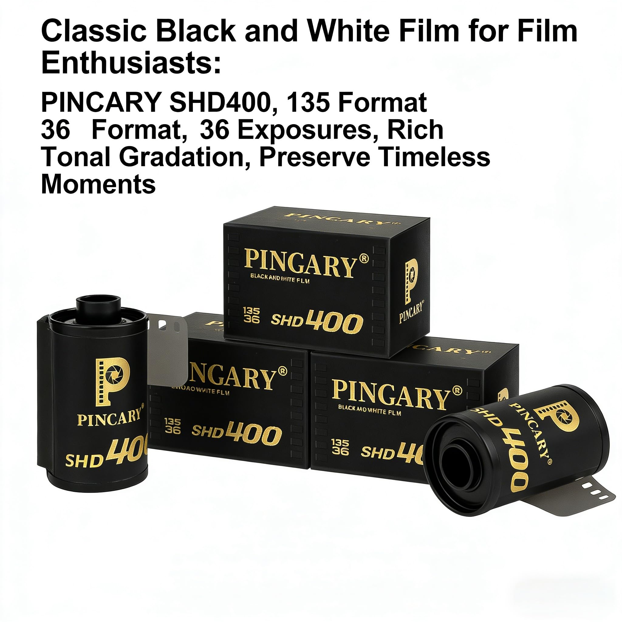 ISO400 35 mm película en blanco y negro para fotografía callejera, rollo de 35 mm con película ISO 400, entrega fácil de escanear para flujo de trabajo editorial en cámaras de 35 mm, 36EXP – 6