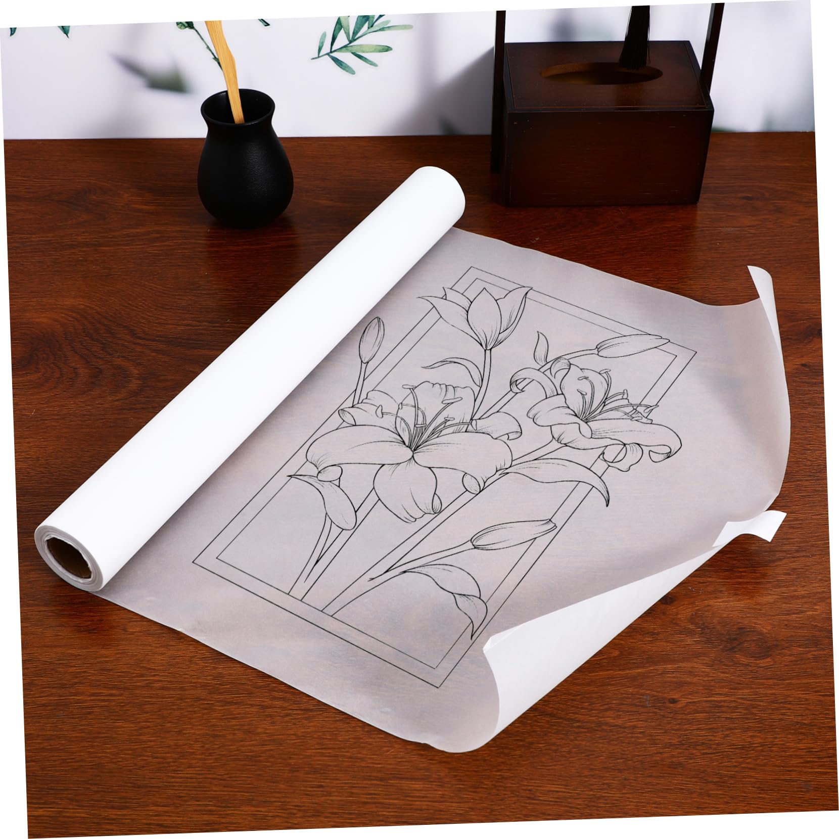 LOLIPPYY Carta da Disegno Trasparente per Calligrafia e Disegno, Carta da Lucido Bianca ad Alta Trasparenza per Artisti e Progettisti
