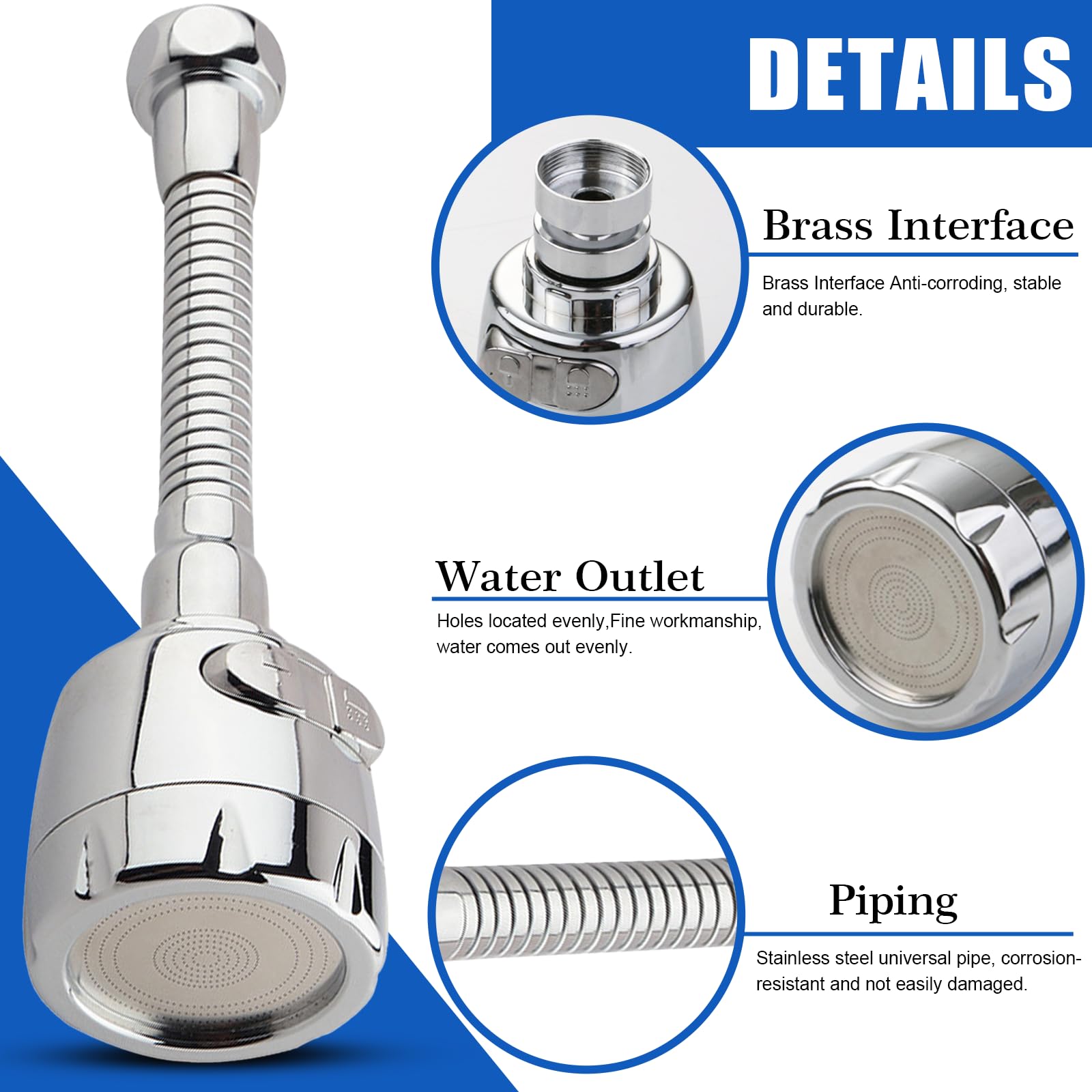 Faucet Sprayer Attachment Sink Faucet Extender 2 Modes Adjustment Kitchen |  Desertcart UAE