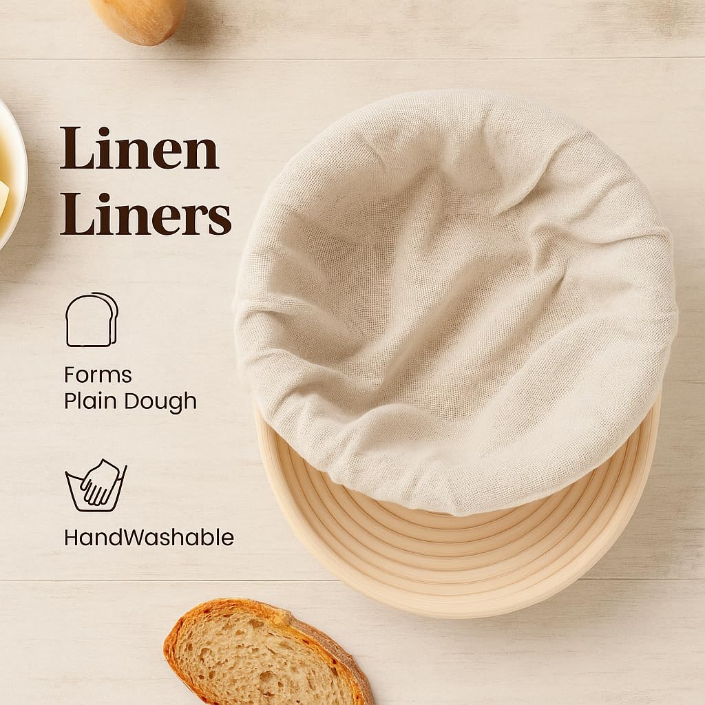 Fournitures de cuisson pour pain au levain, pot de démarrage au levain, panier à pain baneton respectueux de l'environnement, kit de démarrage au levain, outils de fabrication du pain (jaune, 9 pièces