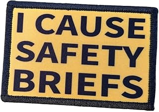 I Cause Safety Briefs Morale Patch Removable Hook and Loop for Molle Gear, Operator Hat, Rucksack, Pack Bag, Backpack, Made in The USA