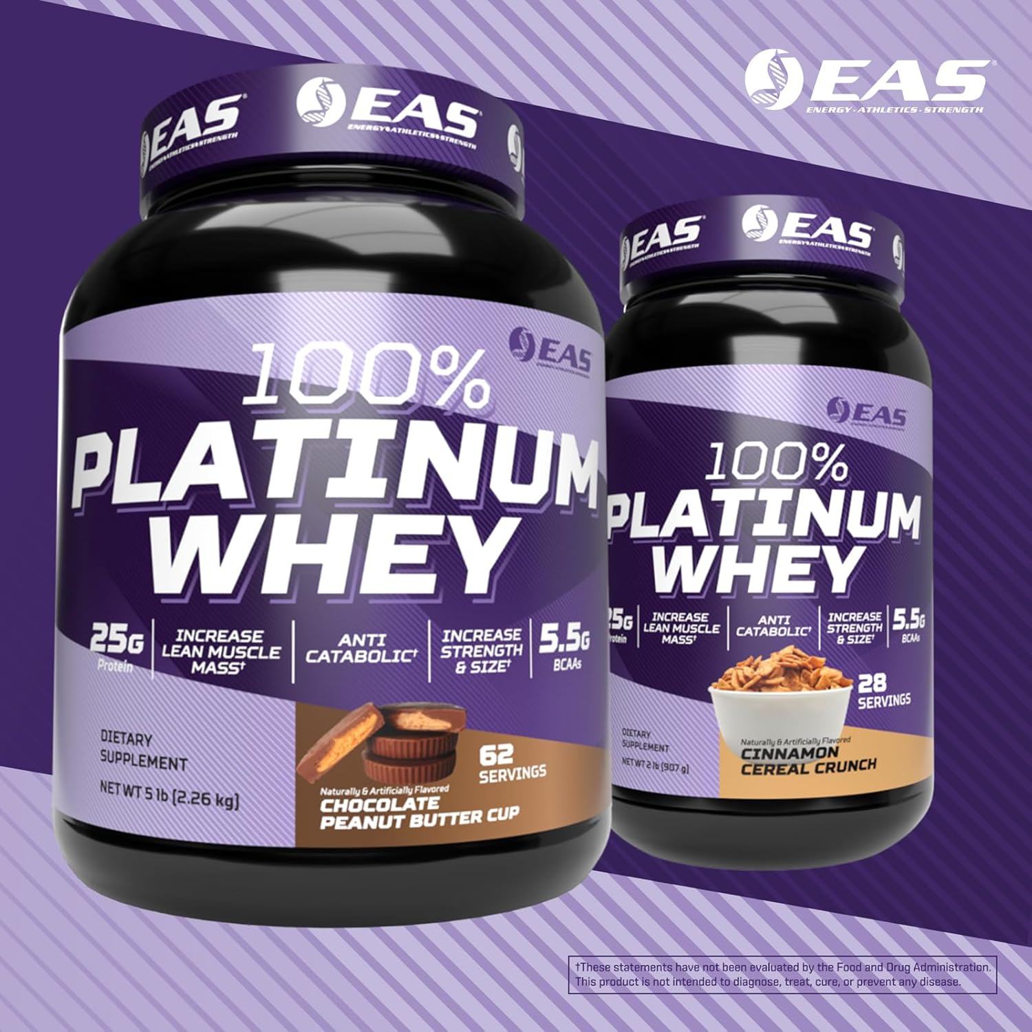 Experimental and Applied Sciences 100% Platinum | 3 Ultra-Platinum Whey Proteins | Increase Size & Strength | 25g Protein, 5.5g BCAAs | 2 Pound (Vanilla Ice Cream)