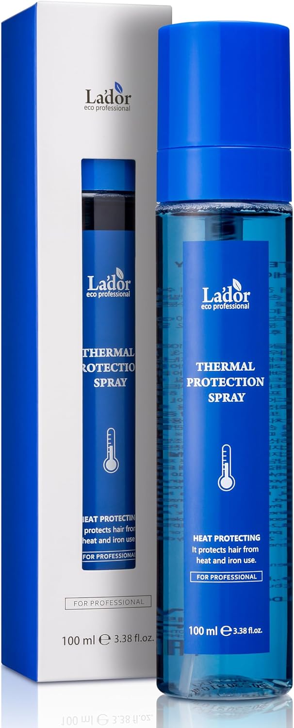 LA’DOR Hair Heat Thermal Protection Spray Leave-In Mist 100 ml thermische bescherming onmiddellijke glans volume beschadigd haar eiwitten zuur aminozuur niet plakkerig siliconenvrij