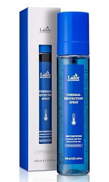 LADOR Hair Heat Protectant Spray Leave-In Conditioner Detangler Mist for Hot Tools & Curling Iron - Instant Gloss Anti-Frizz Keratin Treatment Free of Silicone Paraben Sulfate Alcohol 3.4 Fl Oz