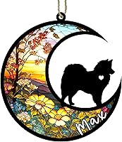 Vista 71 de Memorial personalizado para perro, adorno de Navidad de perro pastor alemán con nombre, razas personalizadas, atrapasador de luz para pérdida